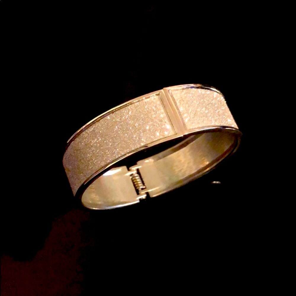 EUC! Sparkly Silver Bangle Bracelet